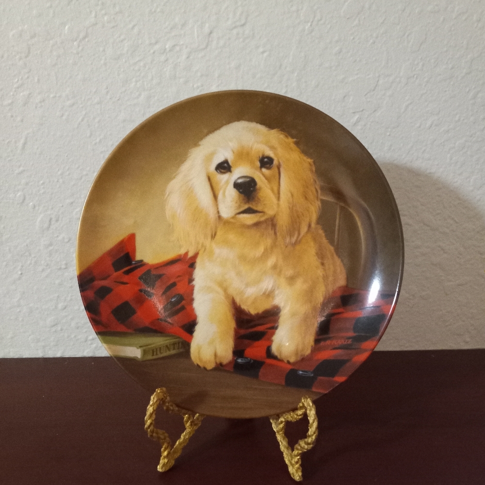 Edward Knowles brand, Plate No. 8863 Cocker Spaniel puppy